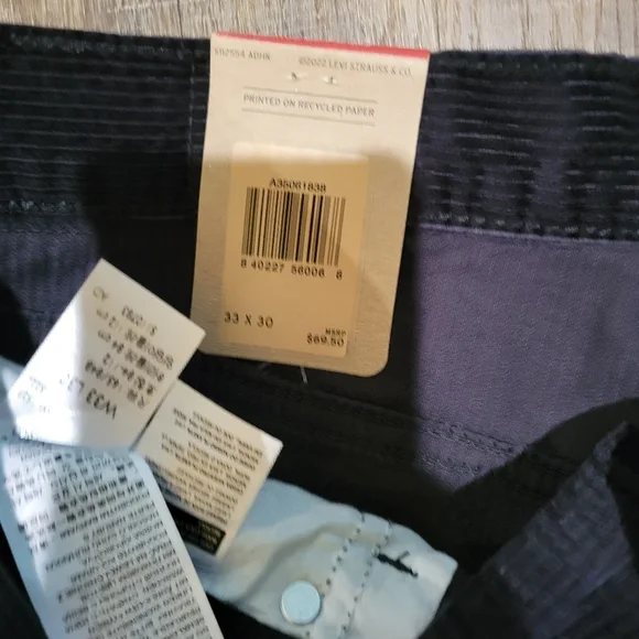 Levi's MOM JEANS HIGH WAISTED Black Corduroy - Picture 4 of 9